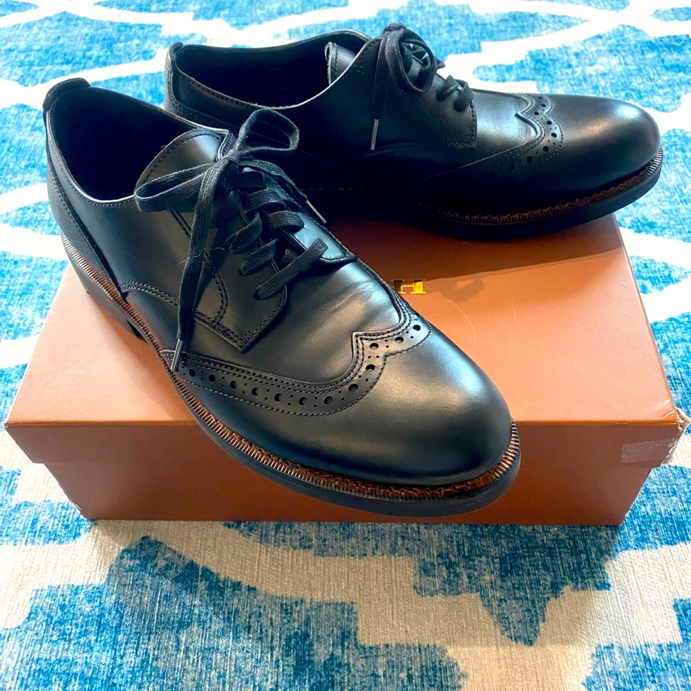 Coach Men's Bleecker Wing Derby Black Leather Shoe
